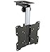Price comparison product image RICOO TV Ceiling Bracket Monitor Mount Tilt Swivel D0122 Bracket Universal LED Curved QLED QE LCD OLED SUHD UHD TFT Height Adjustable Arm Mounting System/ 17" - 42" Inch/VESA 200x200/ Silver