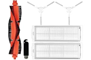 MYAYD Accesorios Piezas de repuesto para Xiaomi Robot Vacuum-Mop 2S / Mop P/Mop Pro / XMSTJQR2S / STYTJ02YM,1 cepillo de cabeza, 2 filtros HEPA, 2 cepillos laterales, 1 herramienta de limpieza