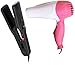 NVNOVA Hair straightener 522 And hair dryer 1290 pink combo Multicolour RS.449.00