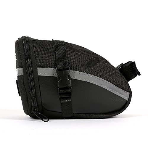 BTR Fahrrad Satteltasche. Kompakte Fahrradtasche. Schwarz / Silber. Wasserbeständig - 5