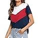 Produktbild Lurcardo Damen Shirts T-Shirt Blusen Sommer Sexy Patchwork Farbblock O-Ausschnitt Tuniken Mode Tops Kurzarm Kurze Ärmel Lässiges Lose Bluse Oberteil Frauen Teenager Mädchen Hemd Pulli Pullover Tee