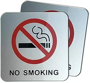 PARC No Smoking Sign Board for Hospital School Hotel Restaurant Mall Bank Office Public House, Rust Free Clear And Visible, Stop Cigarette / Cigar - Perfect For Office ( Acrylic 3mm Radium Signage ) Pack of 1