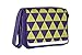 Lassig Casual Messenger-Style Diaper/Changing Bag, Triangle Design Dark Purple