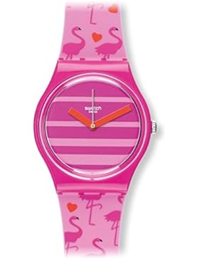 Swatch Damen-Armbanduhr Analog Quarz Silikon GP144