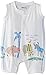 3Pommes Baby-Boys All In One Animal Print Romper, Off-White (Broken White), 3-6 Months (Manufacturer Size:6 Months)