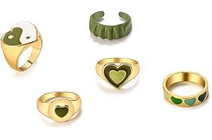 Shining Diva Fashion Latest Stylish Colorful Chunky Y2K Aesthetic Gen Z Rings for Girls