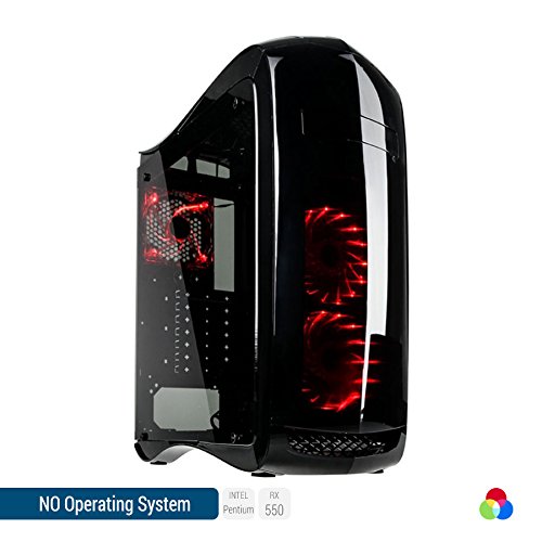 Sedatech Advanced Gaming PC Intel Pentium G4560 2x 3.50GHz, Radeon RX 550 2Gb, 16 GB RAM DDR4 2133Mhz, 2 TB HDD, USB 3.0, Kartenleser, HDMI2.0, 4K Grafik Aulösung, DirectX 12, 80+ Netzteil. Rechner ohne OS