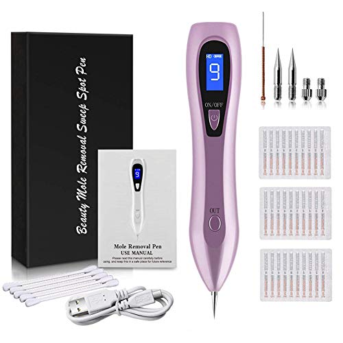 Manchas Cara Eliminación, OKEEY Spot Eraser Pro Mole Remover Pen Intensidad de 9 Niveles Pluma de Pecas Lápiz para Eliminar Manchas,Lunares,Pecas,Tatuajes,Verrugas y Mole de Forma Natural y Eficaz