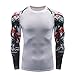 Produktbild serliyHerren Langarm Funktionsshirt | Atmungsaktiv | Sport | Fitness | Unterhemd | Unterwäsche |Sportbekleidung Kompressionshose Lang Trainingsanzug Atmungsaktiv Fitness für Laufen Radfahren Yoga