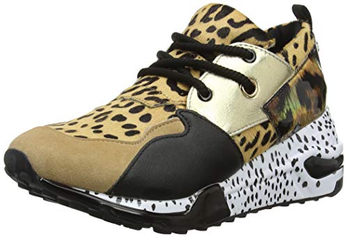 Steve Madden Cliff Sneaker, Baskets Hautes Femme, Multicolore (Animal 911), 38 EU
