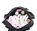 LCY Fashion Messenger Tote Baby Nappy Changing Bag Diaper Bag With Changing Mat Black