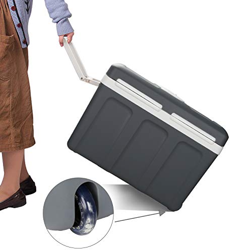 Hengda 45 Liter Kühlbox, WÄRMT und KÜHLT, tragbare thermo-Elektrische Kühlbox 12 V und 230 V, Mini-Kühlschrank für Auto, Lkw, Camping, Steckdose Energieklasse - 4