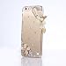Produktbild iPhone 6S Plus Hülle, Sense TE Strass [3D Handgefertigt] Diamant Serie Bling Schutz Handy Tasche Kristall Transparent Case klar Cover Hülle mit Retro Anti Staub Stecker - Perlen Blumen Herz Anhänger