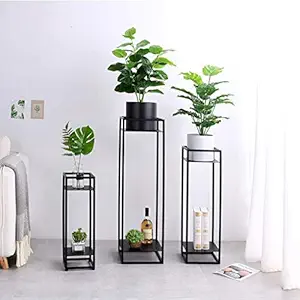 Weston Crafts Indoor Metal Vertical Plant Stand Iron Flower Pot Holder Rack | Outdoor Decor | Potted Steel Planter Garden Container Display (Size : L)
