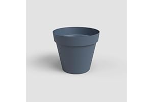Artevasi Capri pot, plastic flowerpot, 40cm, colour Slate Blue