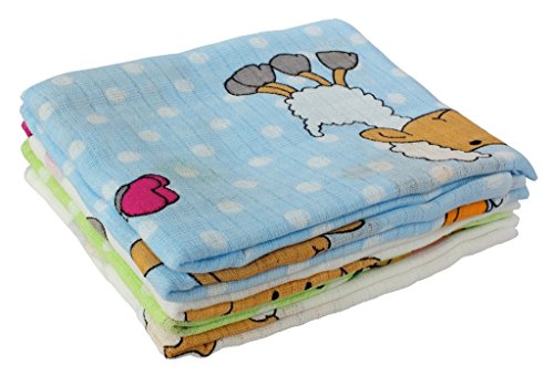 ByBoom® – Mullwindeln – Stoffwindeln – Spucktücher – Bunt – 70×80 cm – 5er Pack, 100% Baumwolle; MADE IN EU - 2