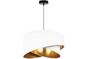 LIGHT HOME LH Light-Home Tulipas Lampara de Techo Colgante Industrial Milan - Lampara de Techo Modernas para Salón Dormitorio y Cocina - Metal - Blanco y Oro