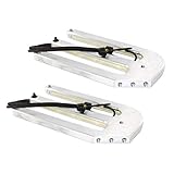 Color: Negro + Plata perfk 2 Unids CNC Aluminio Wake Board Holder Soporte Wakeboard Tower Rack para Barco