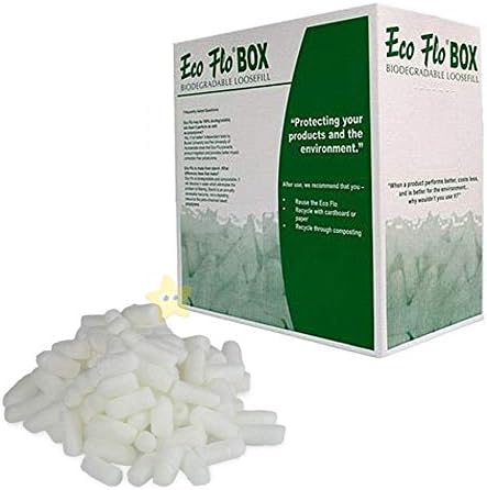 Eco Flo Loose Fill 120 Litres Per Box Biodegradable Protective Void Filler Packing Peanuts Dispenser Box (4 Boxes)