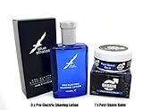 Pre-Electric Shaving Lotion by Blue Stratos 100ml (3 Pack) + Free Urbane Men Post Shave Balm