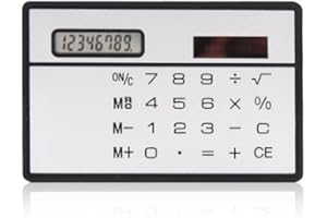 BEITO Calculatrice carte de crédit de dimension Slimline Voyage