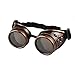 Produktbild Sonnenbrille Unisex, Sonnena Damen Herren Vintage Cosplay Steampunk Goggles Glasses Retro Runde Linse Schweißende Punk Gläser Sonnenbrille (C)