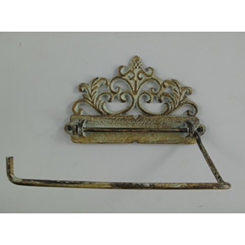 Nostalgischer Toilettenpapier Rollenhalter Gusseisen grün Landhausstil Antikstil - 2