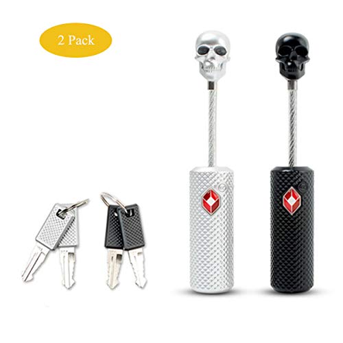 Toolove 2 candados con llave de viaje TSA aprobados y probados - Flexible ultra seguro con mini llave y de aluminio metal material resistente