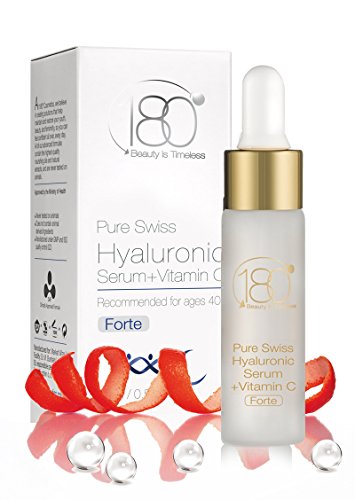 Boxing Day Deal - 180 Cosmetics - The Very Best Pure Swiss Hyaluronic Acid Serum Forte & Vitamin C (Extra Strong) - No Needles Needed & Highest Concentration Of Hyaluronic Acid Skincare Line - Designed To Fill Fine Lines & Wrinkles To Plump Smooth & Hydrate For Younger Looking Skin. Anti Aging - Anti Wrinkle - Instant Lift Solution - Strengthen- Face Lift - Tone - Rejuvenate - Facelift - Rejuvenate - Refresh