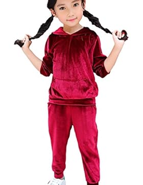 Bekleidung Longra Kinder Baby Mädchen Jogginganzug Trainingsanzug mit Velvet Kapuze Sweatshirts Hoodie Kapuzenpullover...