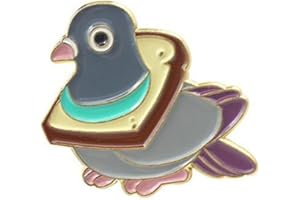 CHICHENGNIAN Niedlicher Vogelbrot, Metall, Emaille, Anstecknadel, Weizen, köstlicher Scheibenkragen, lustige Cartoon-Tier-Brosche, Hemd, Abzeichen, Tasche, Revers, Schmuck, Zubehör, Geschenk, Metall