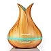 Produktbild YLYX Ätherisches Öl Diffusor Wasserlos Auto Abschaltung Und 7 Farbe Führte Nachtlicht Aromatherapie Kühlen Nebel Dark Wood Grain Luftbefeuchter 150 Ml Für Home Office Baby Mit Timer Einstellbar,Gold