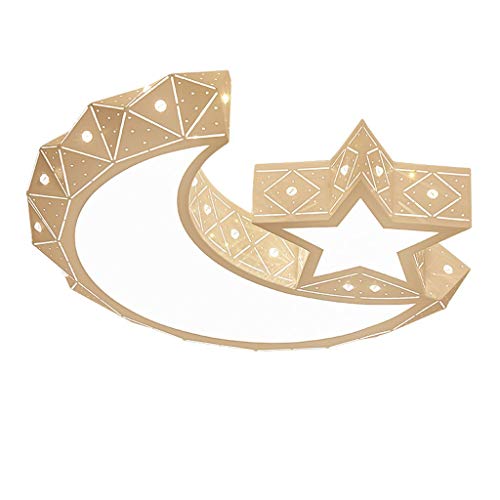 Preisvergleich Produktbild CWJ Kronleuchter-Kreative Persönlichkeit Wohnzimmer Beleuchtung Kinder Lichter Wärme Stern Mond Deckenleuchte Einfache Moderne Junge Mädchen LED Schlafzimmer Lichter,# 2-50 * 9Cm