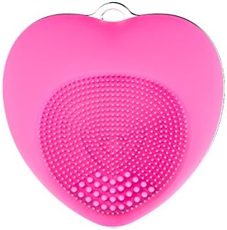 Tqka Facial Cleansing Brush, Cleanser &amp; Massager IPX7 Waterproof Organic Silicon Vibrating Facial Cleansing System - Rose