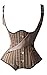 Produktbild Steampunk Unterbrust Korsage BRAUN mit STREIFEN Corsage Taillen-Mieder, Größe:L