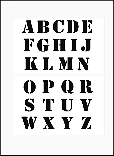Alphabet – große Druck Buchstaben 5cm hoch 2 Schablonen - 2
