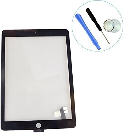 Digitizer Touch Screen Replacement Glass for Apple iPad Air 2 iPad 6 Black - Zhaoxing Front Display Assembly Support Sleep/Wake-up Function, Home Button &amp; Camera Bracket &amp; Adhesive Preassembled