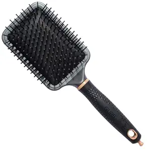 GUBB Paddle Hair Brush For Detangle & Straighten Hair : Elite Range - Ultra Soft & Flexible Nylon Bristles Great for Straightening, Smoothing out Curls, Frizz & Flyaways | Cushioned Hair Brush With Pin For All Hair Types - For Women, Men, Wet And Dry Hair