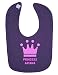 Personalised Princess Name Pink Crown Customise With Name Cute Unique Velcro Fastening Baby Bib