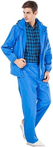 Huifang rainwear QFFL Raincoat Fashion Raincoat Rain Pants Suit Thick Waterproof And Windproof Jacket Men's Riding Split Raincoat Size Optional raincoat (Size : S)