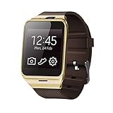 Kolylong Herren Armbanduhr Wasserdichte Bluetooth Für Samsung,HTC,Sony,LG,Huawei,iPhone Gold