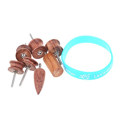 ZFE A Set Skirt Chaser Leather Burnisher Kits Cocobolo Leather Tool Pack Of 7Pcs - 4