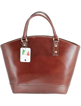 CTM Bag Ladies klassische, elegante Mode, Italian Style, 35x29x15cm, 100% echtes Leder Made in Italy