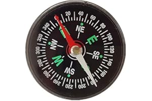 JIZIAN Black Mini Survival Compass Outdoor New Pocket Oil Filled Compass for Camping Hiking Portable Navigation Camping Handheld Outdoor Activities Accessory (40mm)