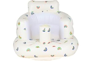 AirSwim Baby Inflatable Seat for Babies 3 Months and Up, Baby Support Seat Summer Toddler Chair for Sitting Up, Baby Shower Chair Floor Seater Gifts, Rainbow