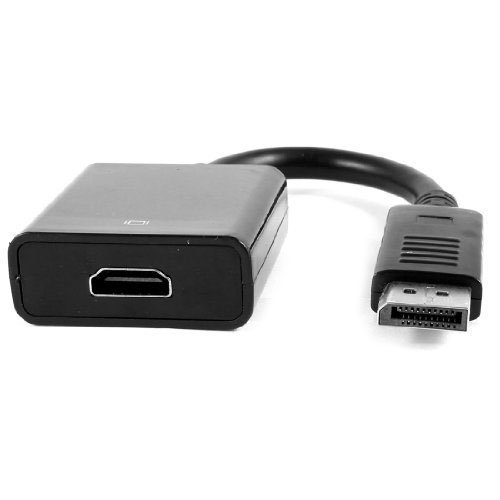 Kabel - SODIAL(R) Display Port DP Stecker auf HDMI Buchse M/F Adapter Kabel Ersatzteile Schwarz