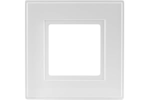 rhinocables Finger Plate Surround for Single Light Switch faceplate or Electrical Plug Socket White Plastic (1)