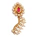 Sanjog Kundan Moti Wedding Maharashrian Pearl Nath Nose Ring Pin Women (Dimension 4.5 CM Height) RS.429.00