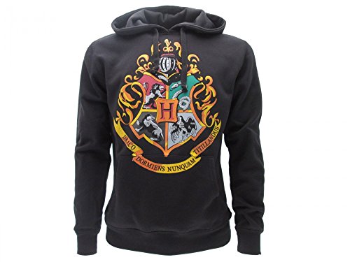 Harry-Potter-KAPUZENPULLI-Hoodie-Sweatshirt-HOGWARTS-School-Waffen-4-HAUSES-100-Offiziell-WARNER-BROS