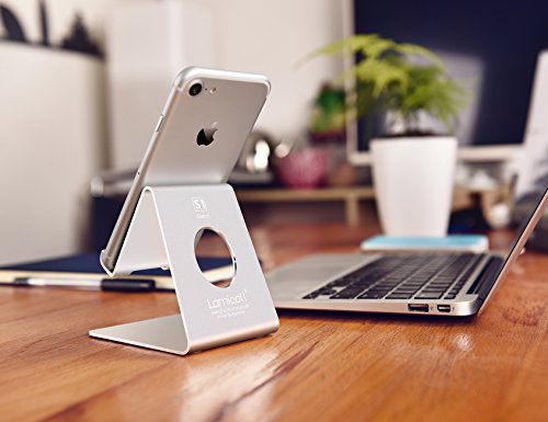 Handy Halterung, Lamicall iPhone Dock : Handyhalterung, Handy Halter, Phone StÃ¤nder, Handy StÃ¤nder fÃ¼r iPhone X, 8, 7 Plus, 6s 6 / Plus, SE, 5 5s 5c, Samsung A3 A5 J3 J5 J7 S6 S7 S8, Huawei P8 P9 P10 / Lite, Honor 6X, 8, Tisch ZubehÃ¶r, Schreibtisch, E-Reader, andere Smartphone - Silber